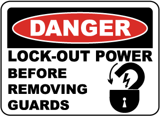 Danger Lock-Out Power Label
