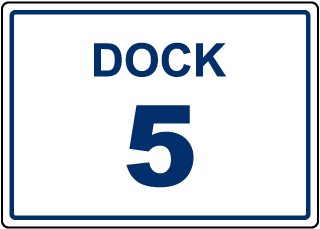 Custom Dock Door Number Sign