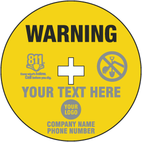 Custom Warning Gas Soil Marker