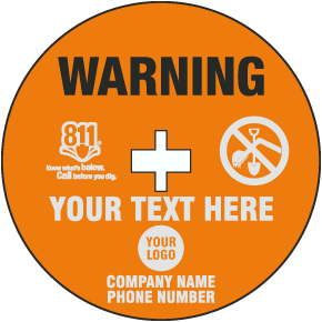 Custom Warning Telecommunications Soil Marker