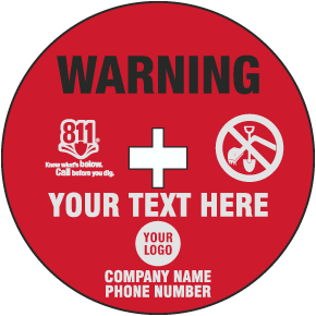 Custom Warning Electric Soil Marker