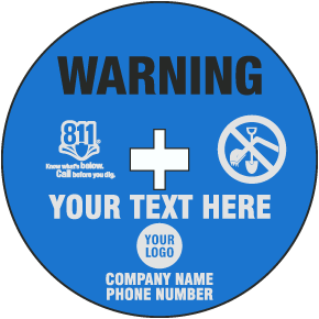 Custom Warning Water Line Soil Marker