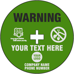 Custom Warning Sewer Line Soil Marker