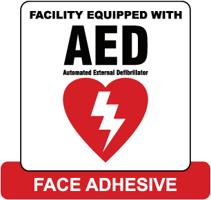 Face Adhesive AED Label