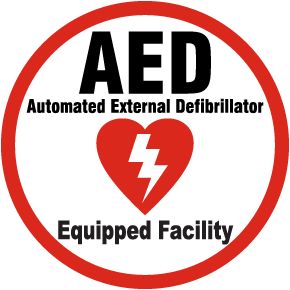AED Equipped Facility Label