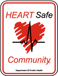 Heart Safe Community AED Sign