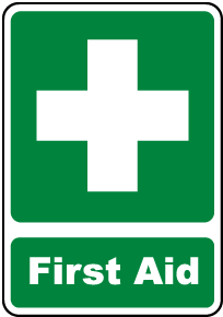 First Aiders Sticker / Plastic Sign A4 200x300mm FAID25 Emergency Fire Exit 