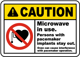 Caution Microwave In Use Label