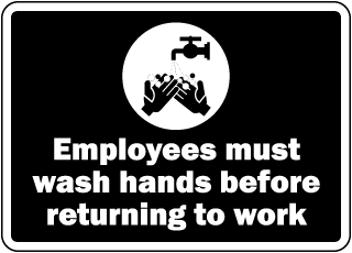 Employees Must Wash Hands Sticker