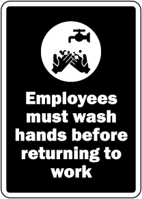 Employees Must Wash Hands Sticker