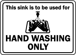 Sink For Hand Washing Only Sticker