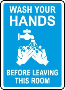 Wash Your Hands Before Leaving This Room Sticker