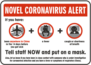 Novel Coronavirus Alert Sign