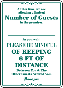Number of Guests Sign