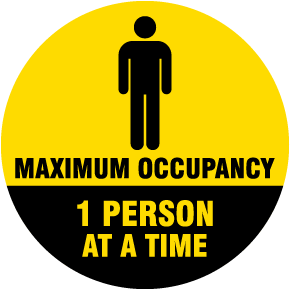 One Person Maximum Occupancy Floor Sign