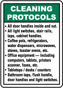 Cleaning Protocols Sign