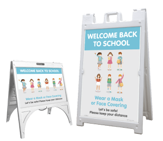 Back to School Wear a Mask Sandwich Board Sign