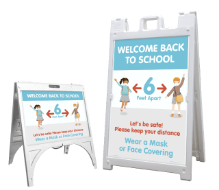 Welcome Back to School Wear a Mask Sandwich Board Sign