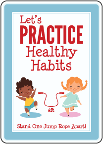 Let'S Practice Healthy Habits Sign