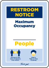 Restroom Notice Maximum Occupancy Sign