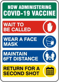 COVID-19 Vaccine Protocols Sign