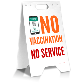 No Vaccination No Service Floor Stand