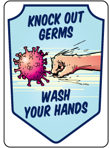 Knock Out Germs Sign
