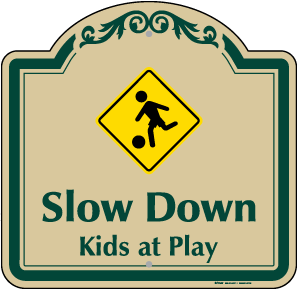 Blind spots slow down children playing sign 