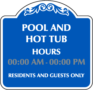 Custom Pool and Hot Tub Decorative Sign