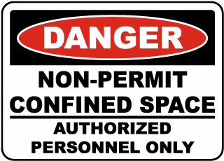 Non-Permit Confined Space Sign