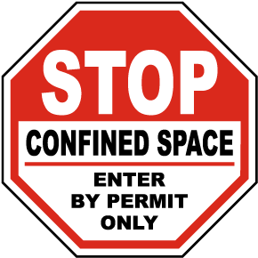 Stop Enter By Permit Only Sign