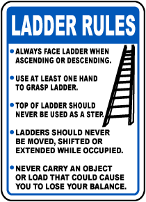 Ladder Rules Sign