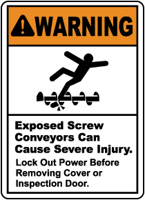Exposed Screw Conveyors Sign