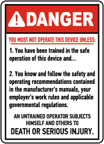 Device Operation Rules Sign