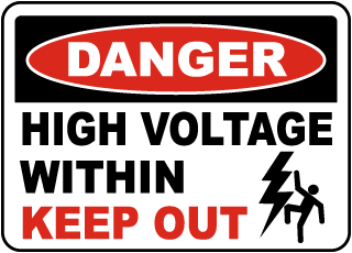 High Voltage Within Keep Out Label