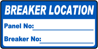 Breaker Location Label