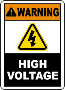 Electrical Safety High Voltage Safety Sign V6WELE0044 