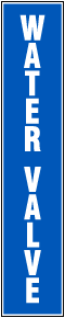Water Valve Label