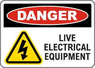 Danger Live Electrical Equipment Sign
