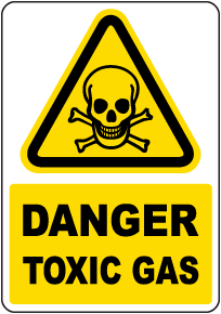 Danger Toxic Gas Sign