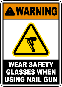 Wear Safety Glasses Sign