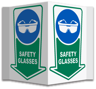 3-Way Safety Glasses Sign
