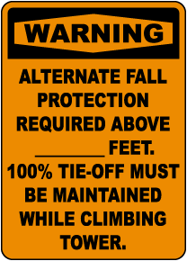 Alternate Fall Protection Required Sign