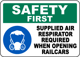 Supplied Air Respirator Required Sign
