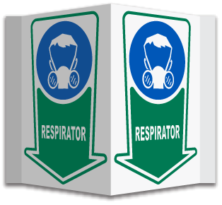 3-Way Respirator Sign