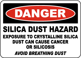 Crystalline Silica Dust Can Cause Cancer Sign