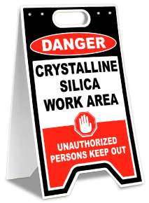 Crystalline Silica Work Area Floor Sign