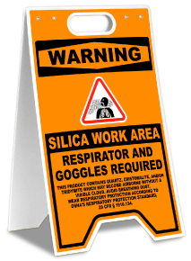 Silica Work Area Sign