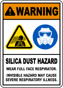 Silica Dust Hazard Sign