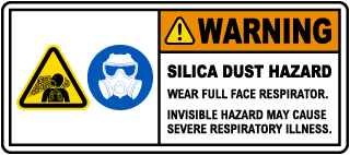 Silica Dust Hazard Label